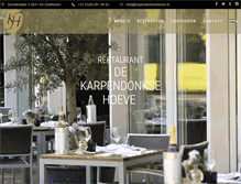 Tablet Screenshot of karpendonksehoeve.nl